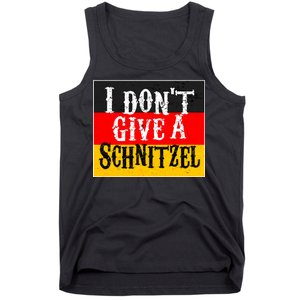 Oktoberfest I Don't Give A Schnitzel German Flag Tank Top