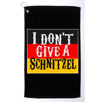 Oktoberfest I Don't Give A Schnitzel German Flag Platinum Collection Golf Towel