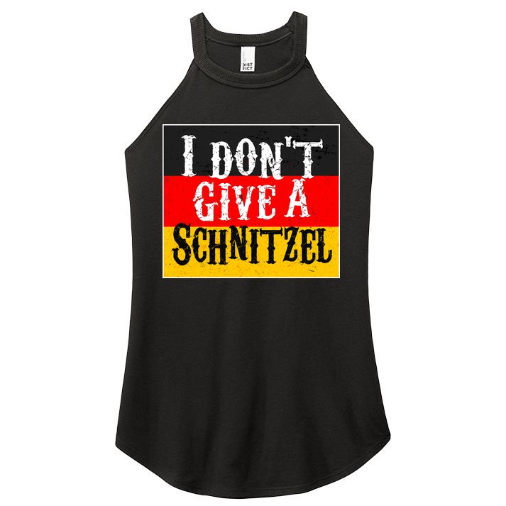 Oktoberfest I Don't Give A Schnitzel German Flag Women's Perfect Tri Rocker Tank