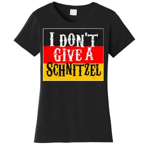 Oktoberfest I Don't Give A Schnitzel German Flag Women's T-Shirt