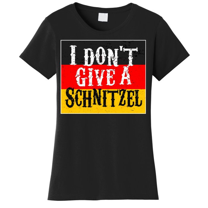 Oktoberfest I Don't Give A Schnitzel German Flag Women's T-Shirt