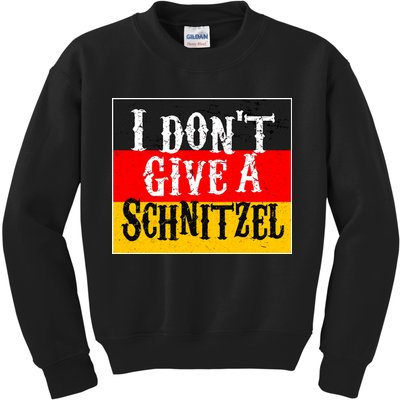 Oktoberfest I Don't Give A Schnitzel German Flag Kids Sweatshirt