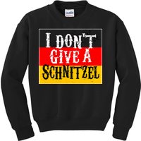 Oktoberfest I Don't Give A Schnitzel German Flag Kids Sweatshirt