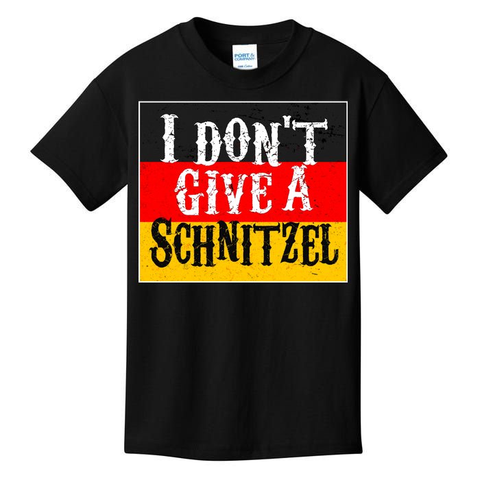 Oktoberfest I Don't Give A Schnitzel German Flag Kids T-Shirt