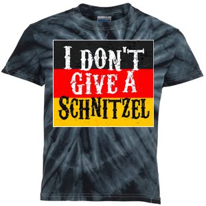 Oktoberfest I Don't Give A Schnitzel German Flag Kids Tie-Dye T-Shirt