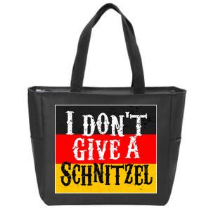 Oktoberfest I Don't Give A Schnitzel German Flag Zip Tote Bag