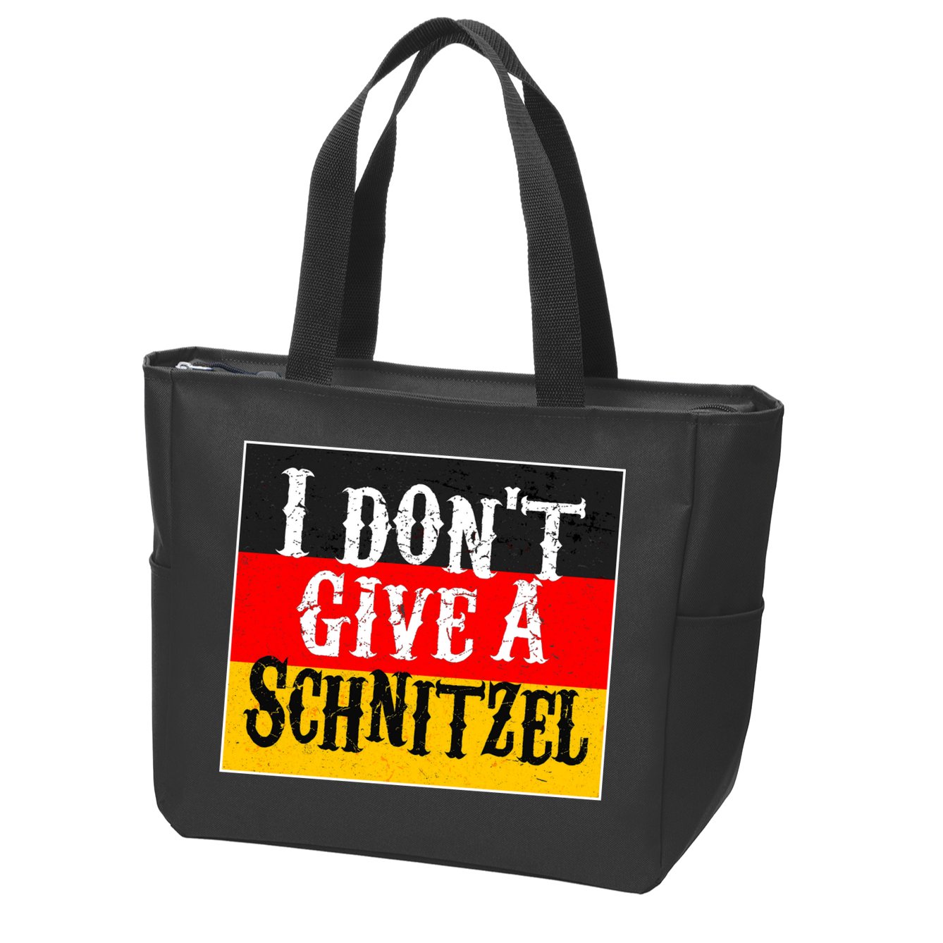 Oktoberfest I Don't Give A Schnitzel German Flag Zip Tote Bag