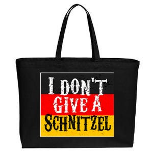 Oktoberfest I Don't Give A Schnitzel German Flag Cotton Canvas Jumbo Tote