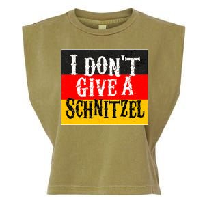 Oktoberfest I Don't Give A Schnitzel German Flag Garment-Dyed Women's Muscle Tee