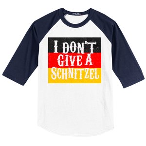 Oktoberfest I Don't Give A Schnitzel German Flag Baseball Sleeve Shirt