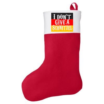 Oktoberfest I Don't Give A Schnitzel German Flag Felt Holiday Christmas Stocking