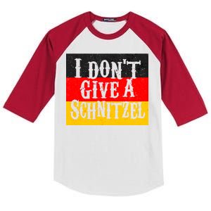 Oktoberfest I Don't Give A Schnitzel German Flag Kids Colorblock Raglan Jersey