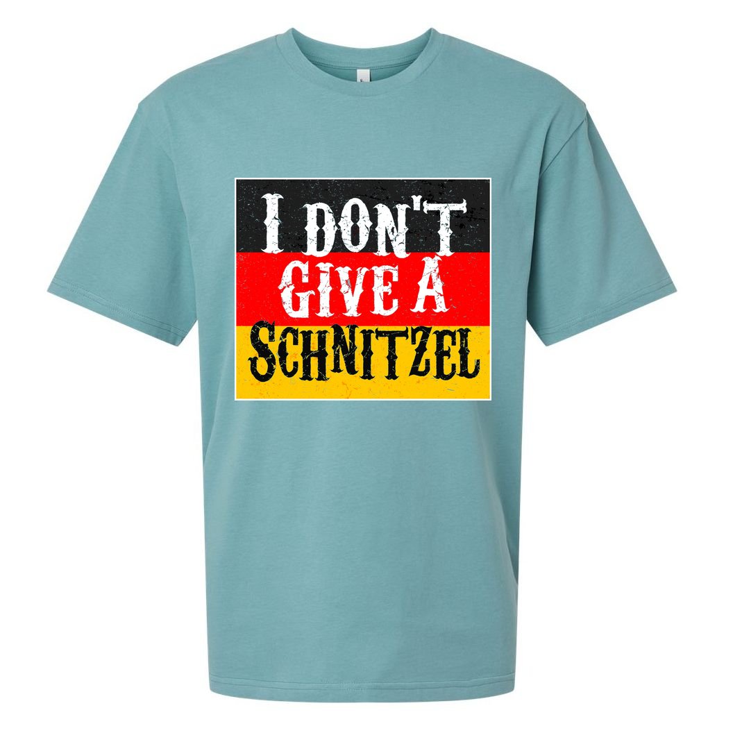 Oktoberfest I Don't Give A Schnitzel German Flag Sueded Cloud Jersey T-Shirt