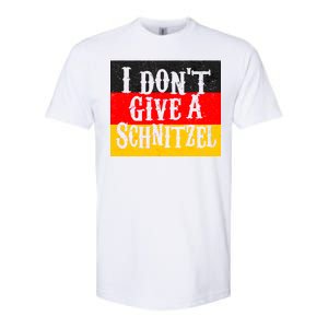 Oktoberfest I Don't Give A Schnitzel German Flag Softstyle CVC T-Shirt