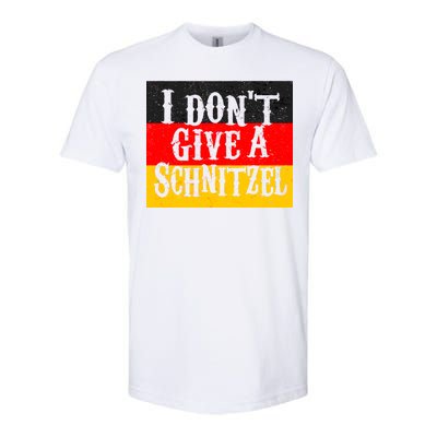 Oktoberfest I Don't Give A Schnitzel German Flag Softstyle CVC T-Shirt