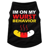 Oktoberfest I'm On My Wurst Behavior  Doggie Tank