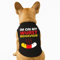 Oktoberfest I'm On My Wurst Behavior  Doggie Tank