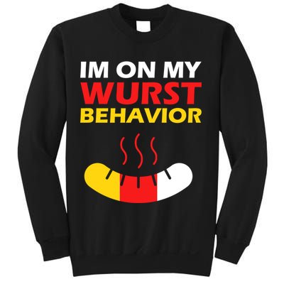 Oktoberfest I'm On My Wurst Behavior  Sweatshirt