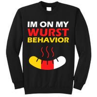 Oktoberfest I'm On My Wurst Behavior  Sweatshirt