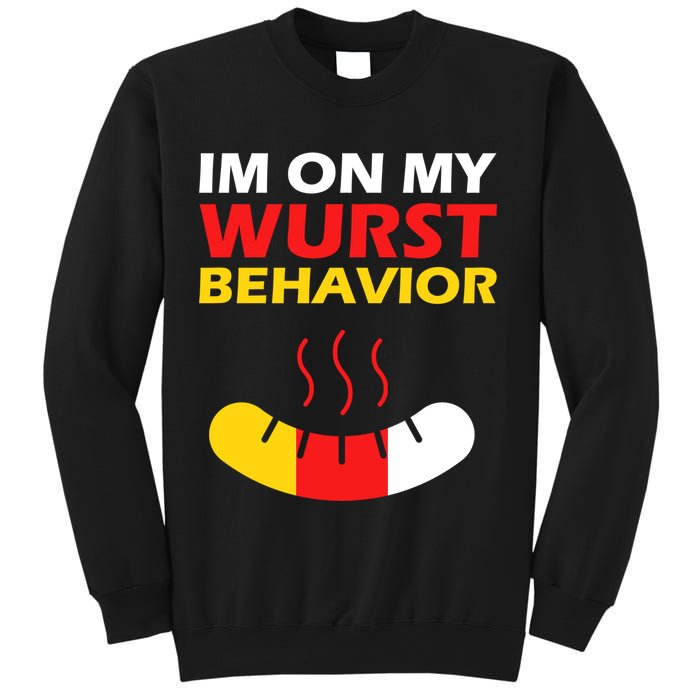 Oktoberfest I'm On My Wurst Behavior  Sweatshirt