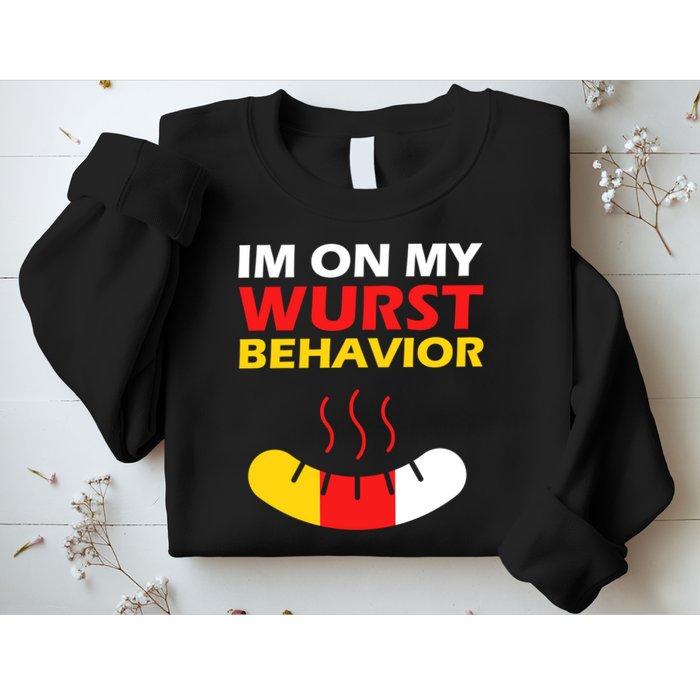 Oktoberfest I'm On My Wurst Behavior  Sweatshirt