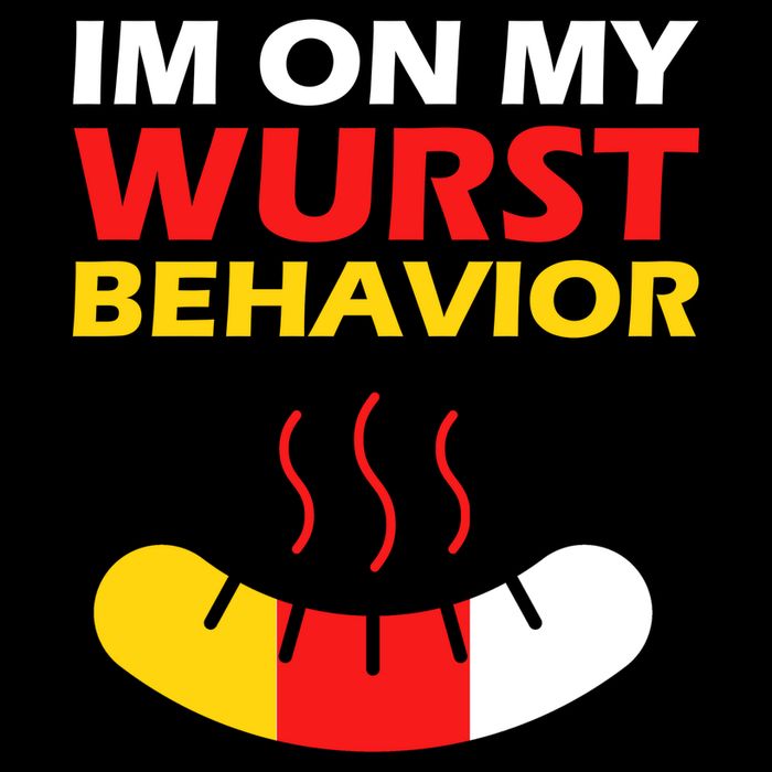 Oktoberfest I'm On My Wurst Behavior  Tall T-Shirt