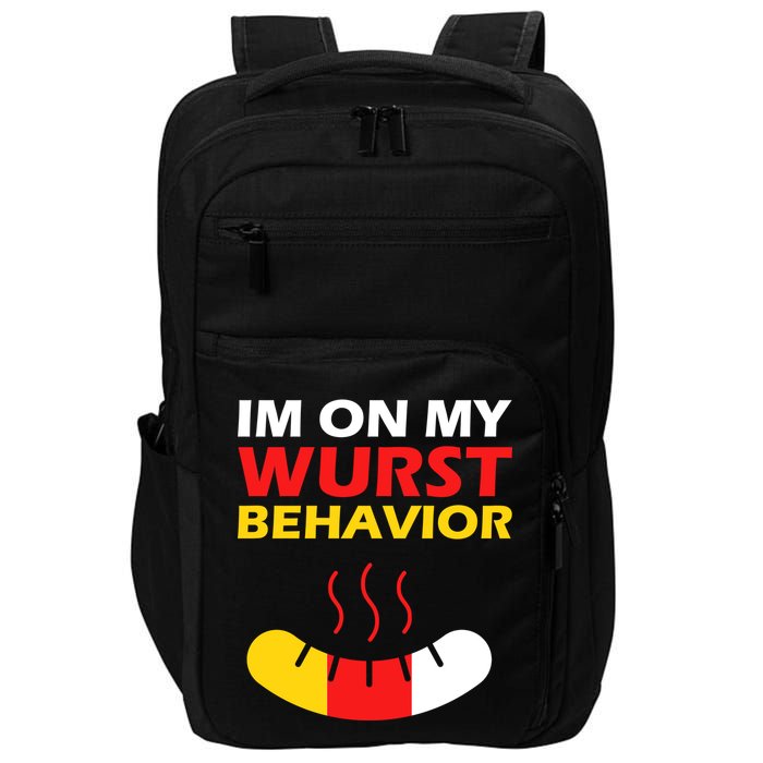 Oktoberfest I'm On My Wurst Behavior  Impact Tech Backpack