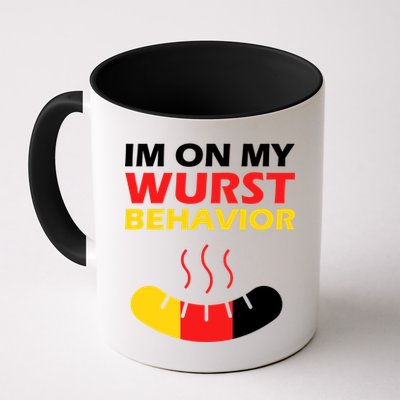 Oktoberfest I'm On My Wurst Behavior  Mug