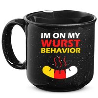 Oktoberfest I'm On My Wurst Behavior  15oz Campfire Ceramic Mug