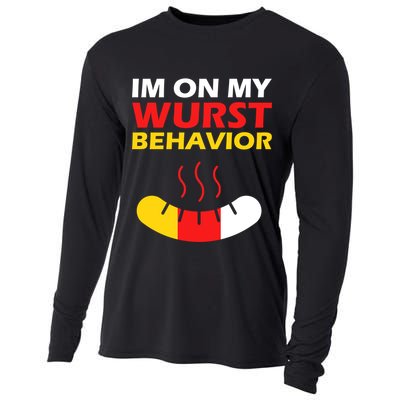 Oktoberfest I'm On My Wurst Behavior  Cooling Performance Long Sleeve Crew
