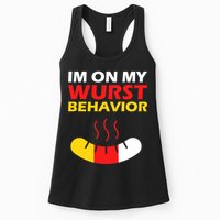 Oktoberfest I'm On My Wurst Behavior  Womens Tank Top