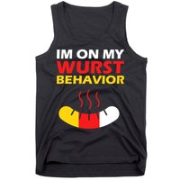 Oktoberfest I'm On My Wurst Behavior  Tank Top