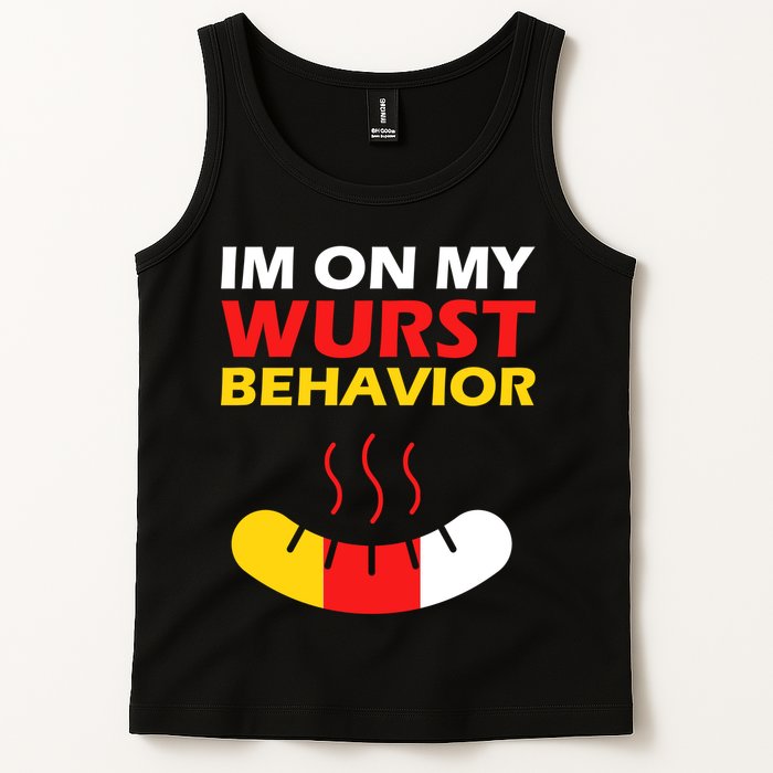 Oktoberfest I'm On My Wurst Behavior  Tank Top