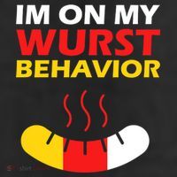Oktoberfest I'm On My Wurst Behavior  Golf Towel