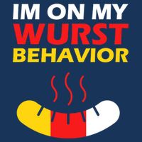 Oktoberfest I'm On My Wurst Behavior  Infant Baby Jersey Bodysuit
