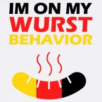 Oktoberfest I'm On My Wurst Behavior  Garment-Dyed Sweatshirt