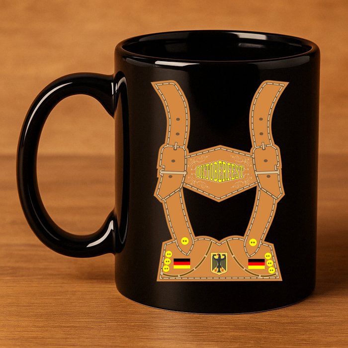 Oktoberfest lederhosen Costume 11oz C Handle Ceramic Mug