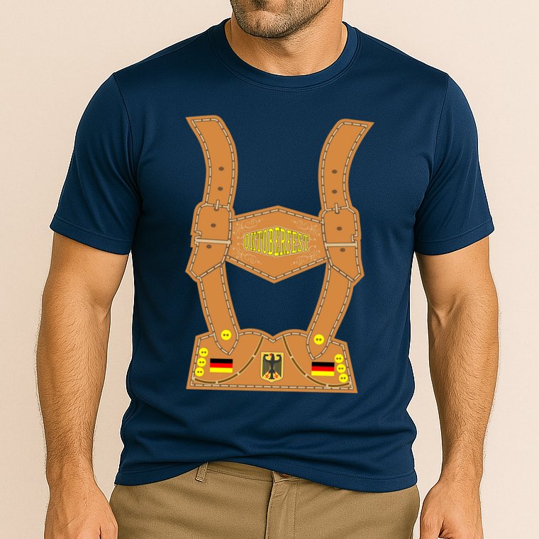 Oktoberfest lederhosen Costume Cooling Performance Crew T-Shirt