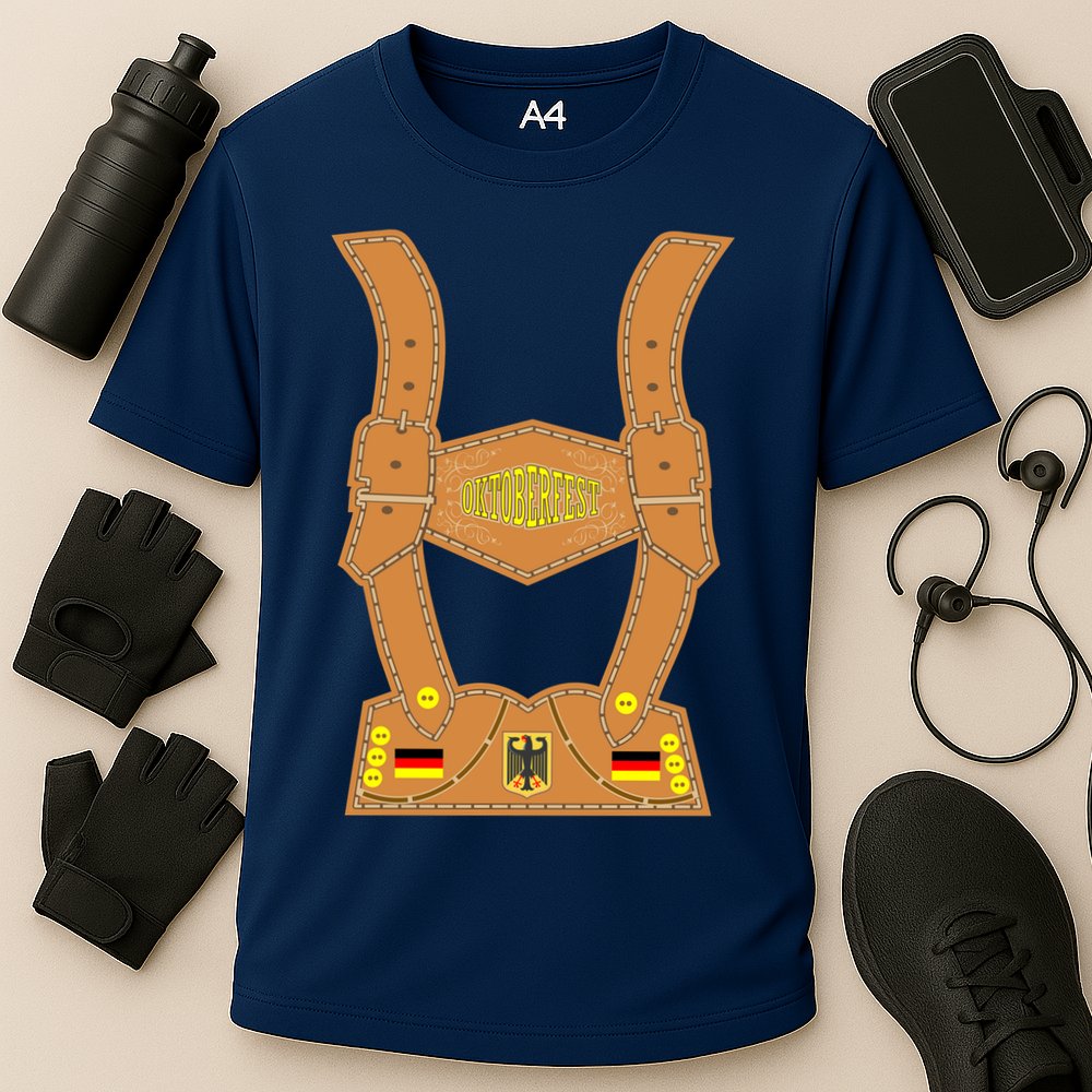 Oktoberfest lederhosen Costume Cooling Performance Crew T-Shirt
