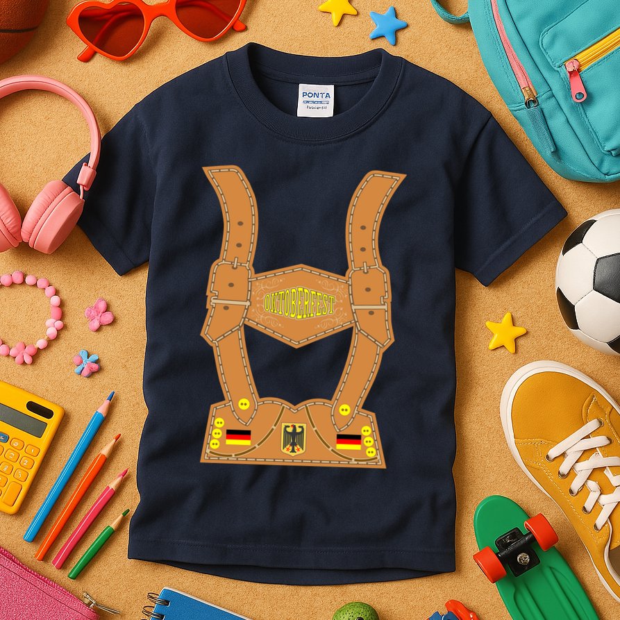 Oktoberfest lederhosen Costume Kids T-Shirt