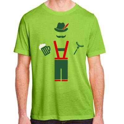 Oktoberfest Mustache Lederhosen Beer & Sausage Icon Adult ChromaSoft Performance T-Shirt