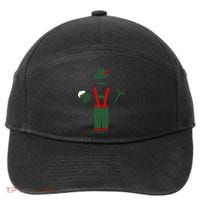 Oktoberfest Mustache Lederhosen Beer & Sausage Icon 7-Panel Snapback Hat