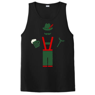 Oktoberfest Mustache Lederhosen Beer & Sausage Icon PosiCharge Competitor Tank