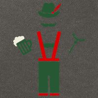 Oktoberfest Mustache Lederhosen Beer & Sausage Icon Cotton Canvas Backpack