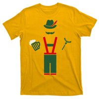 Oktoberfest Mustache Lederhosen Beer & Sausage Icon T-Shirt