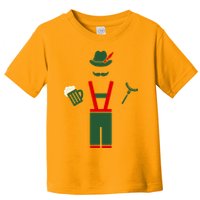 Oktoberfest Mustache Lederhosen Beer & Sausage Icon Toddler T-Shirt