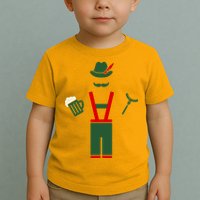 Oktoberfest Mustache Lederhosen Beer & Sausage Icon Toddler T-Shirt