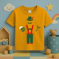 Oktoberfest Mustache Lederhosen Beer & Sausage Icon Toddler T-Shirt