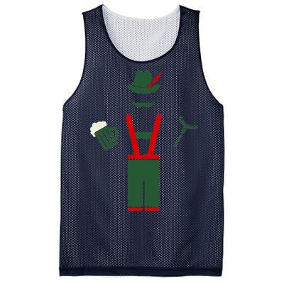 Oktoberfest Mustache Lederhosen Beer & Sausage Icon Mesh Reversible Basketball Jersey Tank