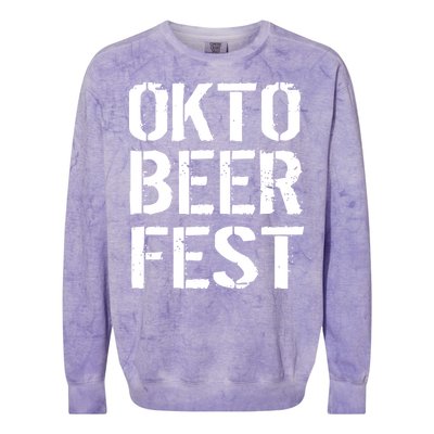 Oktoberfest Okto Beer Fest Logo Colorblast Crewneck Sweatshirt